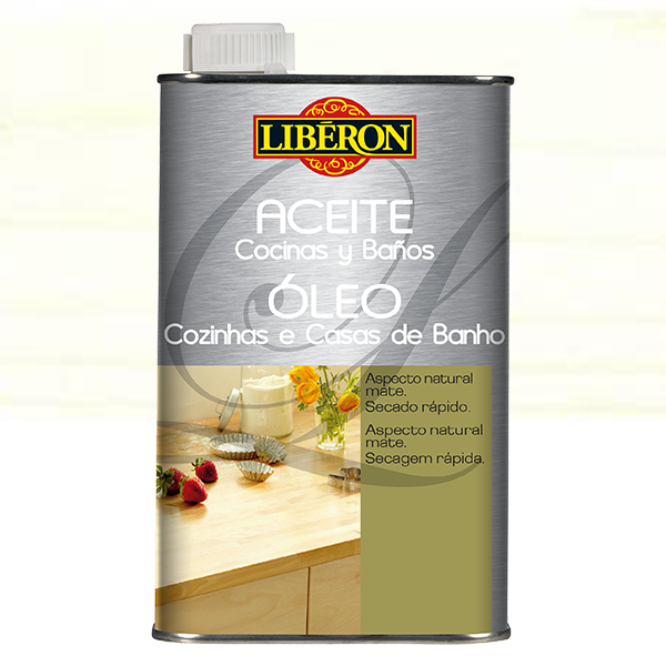 Aceite Cocinas y baños Liberon para contacto con alimentos 0.5 lt. para 3 m2