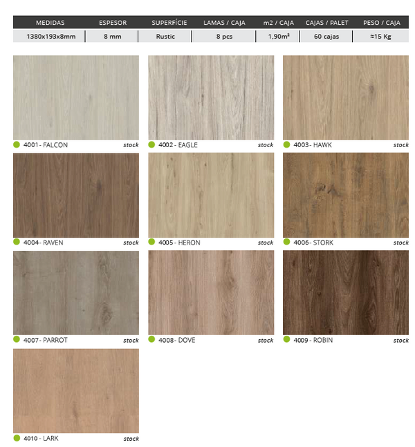 WINGS PLUS 4V – Suelo Laminado AC5/33 | 8 mm | Resistente al agua 72 h