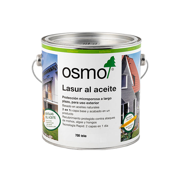 Lasur al aceite OSMO (para cualquier madera de exterior). 2 capas en 1 día