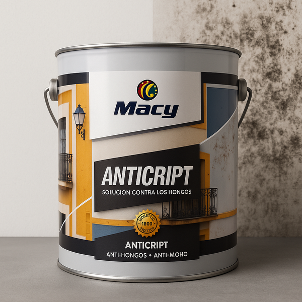 Pintura Anti-hongos antimoho Anticript de Macy 4 lt.