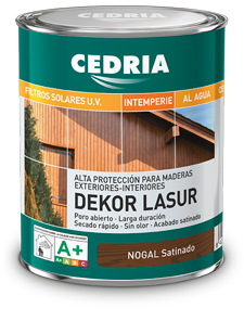 Cedria Dekor Lasur Satinado - Protección para madera exterior