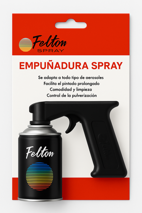 Pistola/soport para pintar cómodamente con cualquier spray