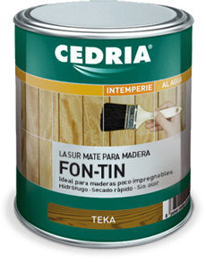 Lasur al agua CEDRIA FON TIN – Protección y belleza para todo tipo de madera