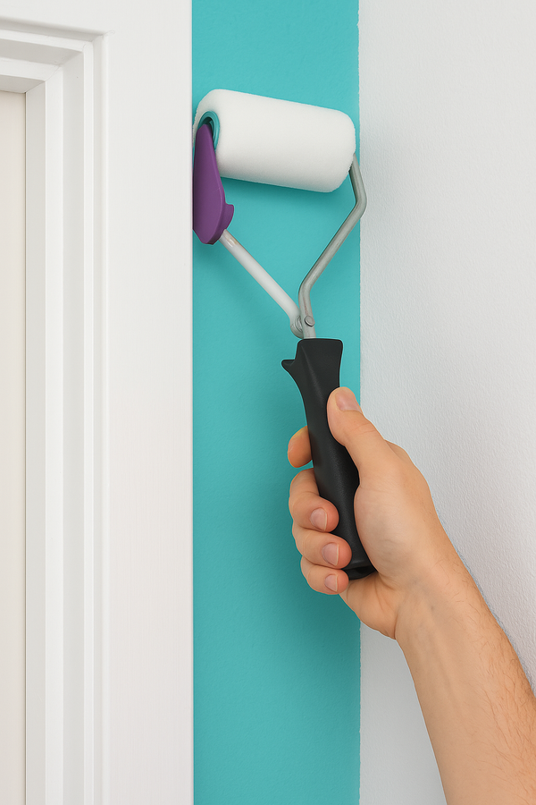 Rodillo para pintar sin poner cinta. Ancho: 10 cm.